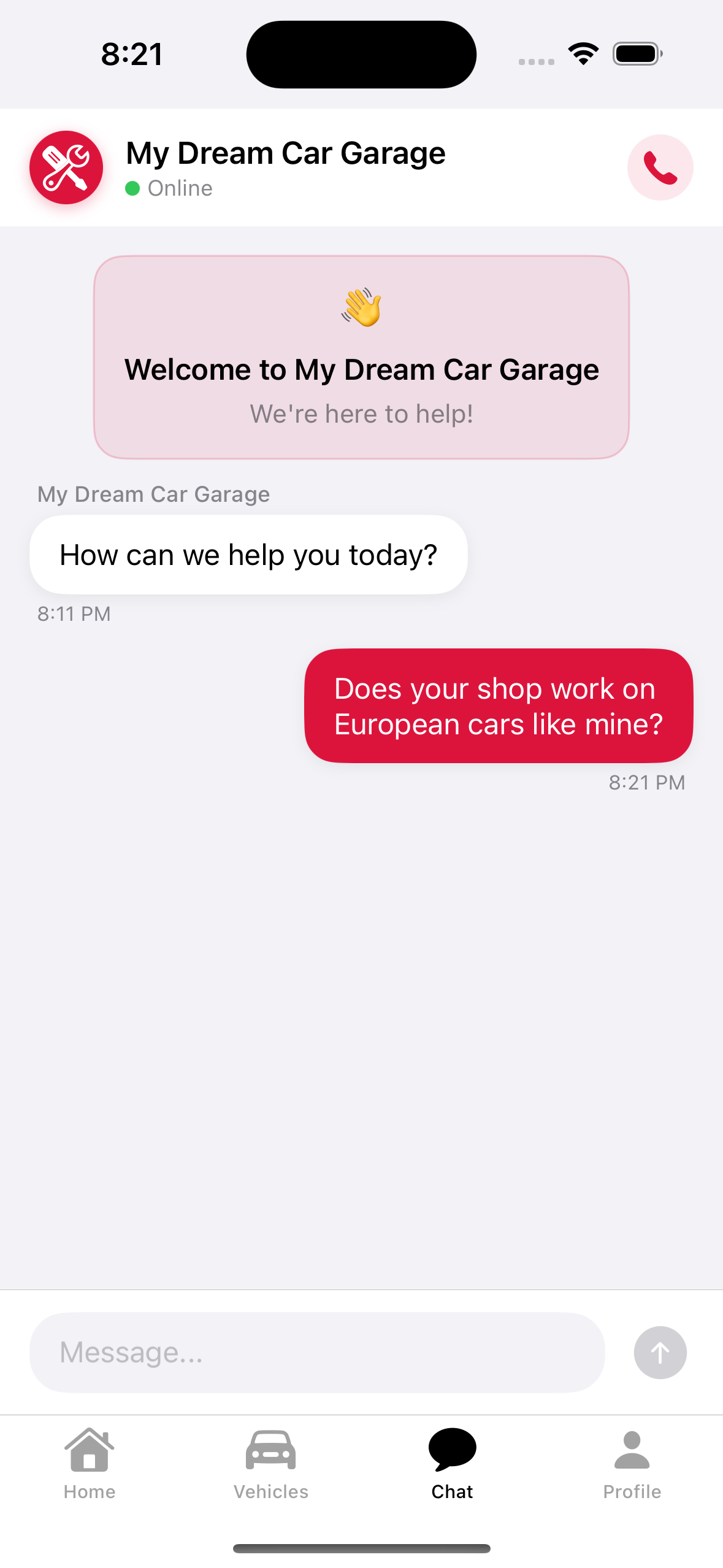 View complete service history
